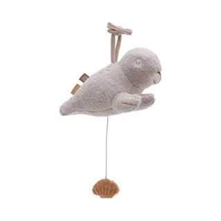 Jollein Baby Seal Music Box - Deepsea - Seal Music Pendant - For Girls And Boys - Baby Music Toy - Cuddly Toy With Music