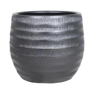 Floran Plantenpot - Zwart - Mat - Keramiek - 34 X 31 Cm - Plantenpotten Binnen