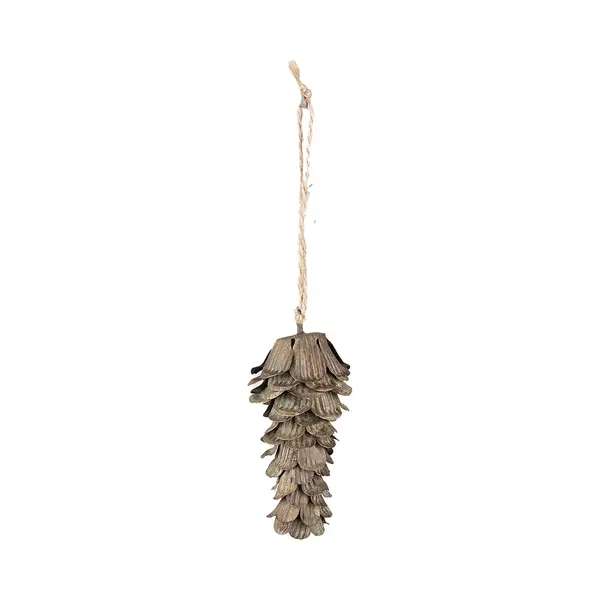 Clayre & Eef Hanger Dennenappel 12 Cm Groen IJzer thumbnail