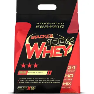 Stacker2 Europe Stacker 2 100% Whey - Eiwitpoeder / Eiwitshake - 2 Kilo - Cookies & Cream