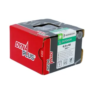 Dynaplus, Schroeven, Senkkopfschraube Tx-Drive Ø 4 Mm Länge 40 Mm Stahl Ar-Beschichtung Vollgewinde (200 Schroeven Per Stuk)