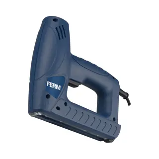 Ferm - ETM1004 - Elektrische Tacker - Nietmachine – Slagkrachtregeling – 20/min Werksnelheid - Ergonomisch Design - 0ptimaal Comfort - Controle -
