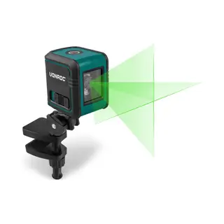 Vonroc Kruislijnlaser – Groen – Zelfnivellerend – 18 Meter – Incl. Bevestigingsbeugel, Opbergtas