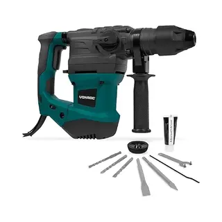 Vonroc Boorhamer 1500W – 6 Joule – Sds Plus – 4 Functies | Incl. Boren En Beitels