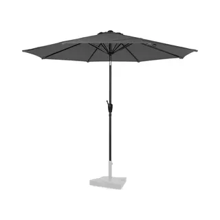 Vonroc Premium Stokparasol Recanati Ø300cm – Incl. Beschermhoes - Ronde Parasol - Kantelbaar – Uv Werend Doek - Grijs