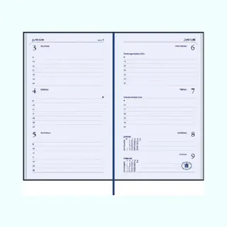 Zakagenda 2026- Ryam Memoplan 7 Zwart - Zachte Kaft (9cm X 15.1cm)