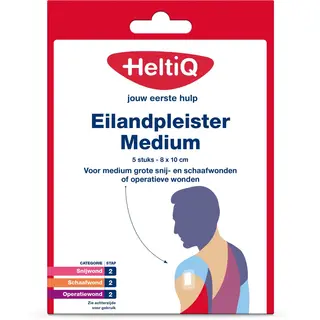 Heltiq Eilandpleisters, 8cm X 10 Cm, 5 Stuk