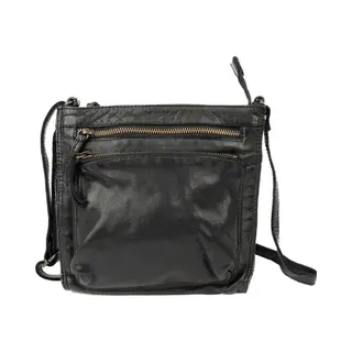 Bear Design Medium Crossbodytas / Schoudertas Dames - Leer - Davita - Zwart