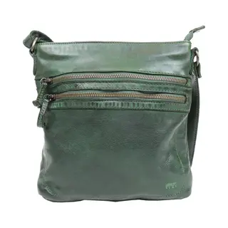 Beardesign Bear Design Luna Leren Schoudertas - Groen