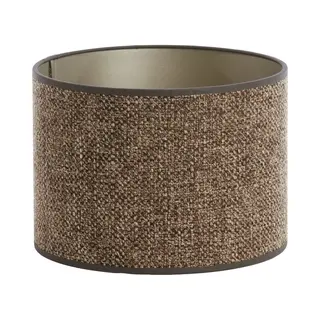 Light & Living Light - Living Lampenkap Saverna - Stof - Bruin - 25 X 18 X 25 Cm (BxHxD)