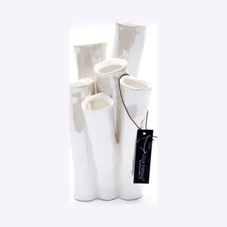 Vaas - Villa Pottery - Decoratie - Woondecoratie - Porselein - Waterdicht - New Juul 1_3 Pearl