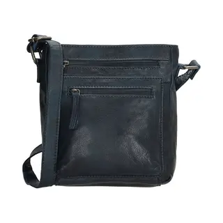 Beagles Maspalomas Crossbody Schoudertas - Handige Ritsvakken - Leren Dames Tas - Blauw