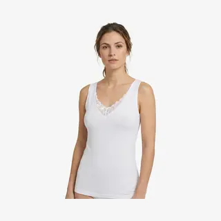 Beeren Dames Spencer Beatrix - Katoen - Hoge Rug - Katoenen Onderhemd - Brede Bandjes - Naadloos - Xxl - Wit