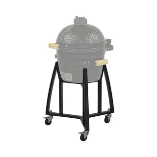 KitchenBrothers Kamado Bbq Onderstel - Voor 41⌀ Cm - Geschikt Voor 16 Inch KitchenBrothers Kamado - 102 Cm Hoogte - Met Wielen En Rem - Zwart