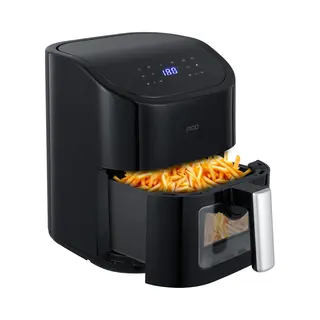 Moa Airfryer Xl - 8 Voorgeprogrammeerde Programma's - 1600W - 4, 5L Inhoud - 50ºC Tot 200ºC - Zwart