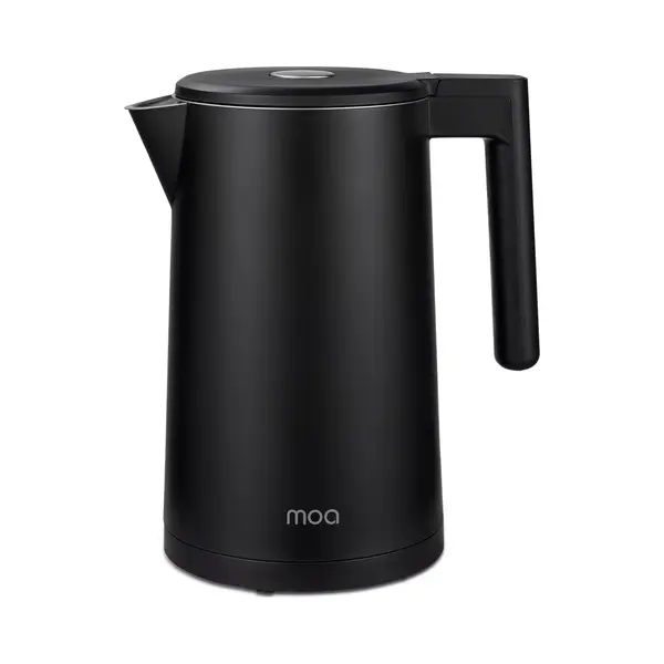 Moa Wasserkocher - Mit Temperaturkontrolle - 1, 7 Liter - Doppelwandig - Warmhaltefunktion - Elektrisch - 2200W - Schwarz thumbnail