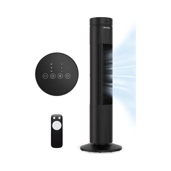 Auronic Torenventilator - Met Afstandsbediening En Timer - Ventilator - 60° Oscillatie - 76 Cm - Zwart thumbnail