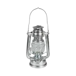 Benson Stormlantaarn - Olielamp - 25 Cm - Aluminium - Chroomkleurig - Binnen En Buiten