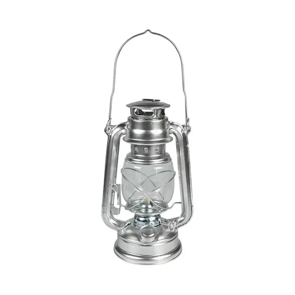 Benson Stormlantaarn - Olielamp - 25 Cm - Aluminium - Chroomkleurig - Binnen En Buiten thumbnail