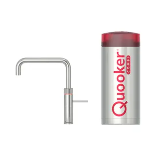 Quooker Fusion Square Met Combi Boiler 3-in-1 Kokend Water Kraan Rvs