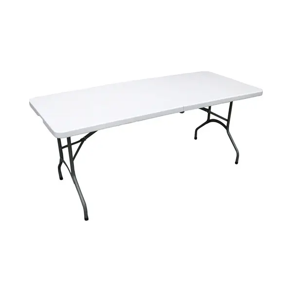 Erro Campingtafel - Vouwtafel - Inklapbare Tafel - Plooitafel - 180x74x72 Cm - Wit - Voor 8 Personen thumbnail