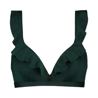 Beachlife Rich Green Ruffle Bikinitop Voorgevormd Met Beugel Dames - Maat 36C