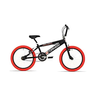 Bmx Royal-Bugatti Tornado Freestyle 20 Inch - Matzwart Met Rode Banden