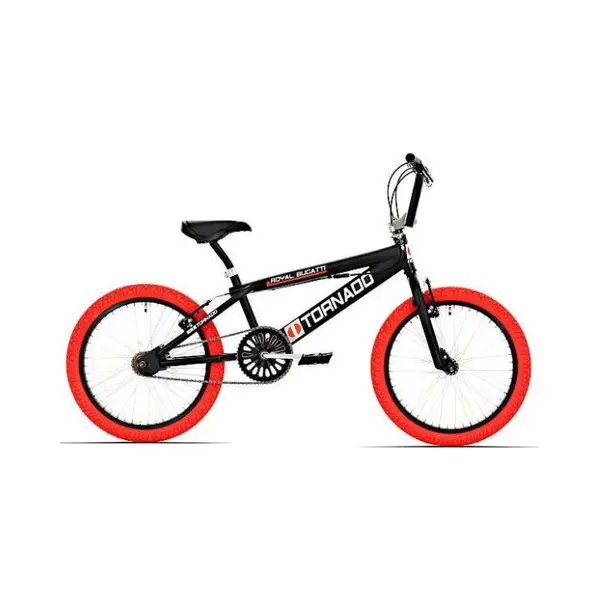 Bmx Royal-Bugatti Tornado Freestyle 20 Inch - Matzwart Met Rode Banden thumbnail