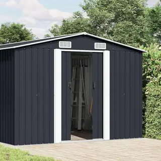 Vidaxl - Garden Shed 257x392x181 Cm Metal Anthracite