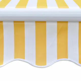 VidaXL Luifel Gemotoriseerd Uitschuifbaar 400 Cm Geel/wit