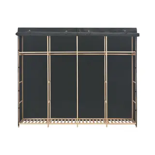 Wardrobe Grey 200x40x170 Cm Fabric Vidaxl