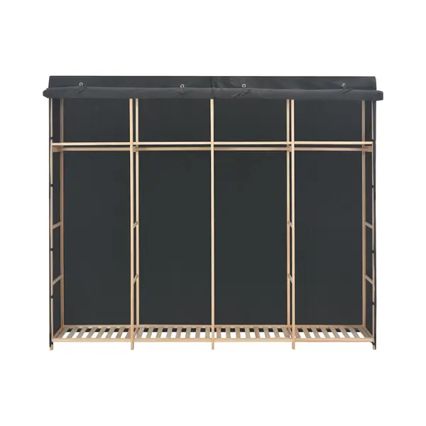 Wardrobe Grey 200x40x170 Cm Fabric Vidaxl thumbnail