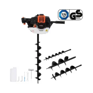 Auger Ground Drill Orange Vidaxl