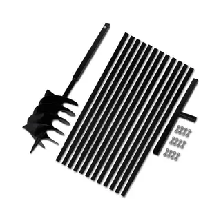 VidaXL Grondboor Met Handvat 200 Mm En Verlengstukken 13 M (staal)
