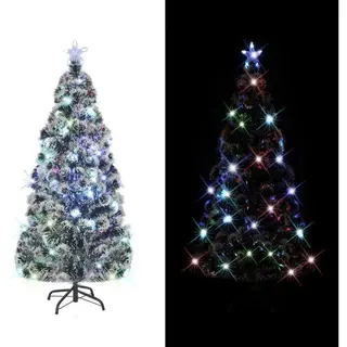 VidaXL Voorverlichte Kerstboom Met Houder 210 Cm Glasvezel