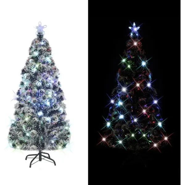 VidaXL Voorverlichte Kerstboom Met Houder 210 Cm Glasvezel thumbnail