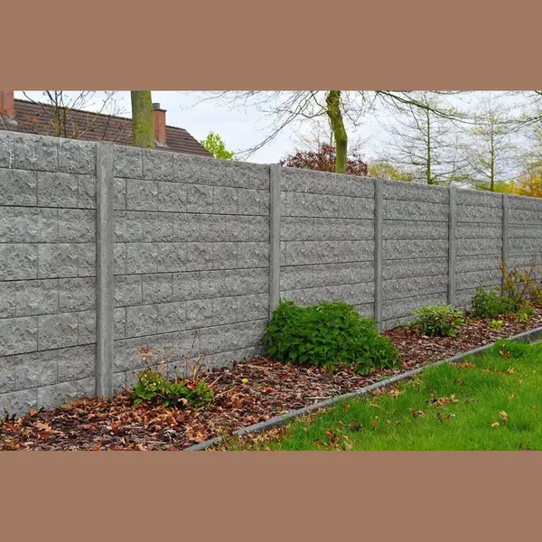 Betonzaun Rockmotiv Grau 200x193cm Einseitig thumbnail