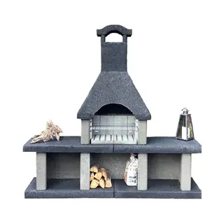 Intergard Barbecue Beton Houtskool Bbq Venezia Nr. 2 (200x200x50cm/600kg)