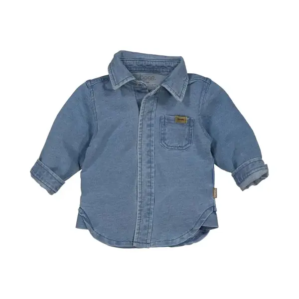 B.E.S.S. Baby Blouse Jog Denim Stone Wash Mid Blue Maat 86 thumbnail