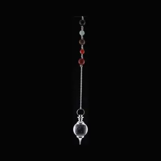 Yogi & Yogini Pendel Bergkristal Bol & Chakraketting - 4.5 Cm - 24 G