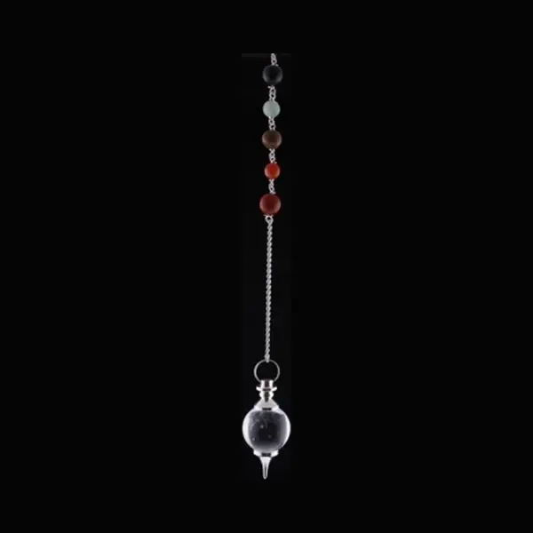 Yogi & Yogini Pendel Bergkristal Bol & Chakraketting - 4.5 Cm - 24 G thumbnail
