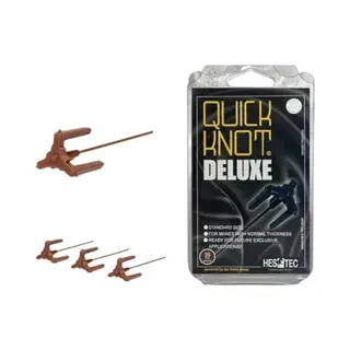 Quick Knot® Deluxe | Mane Clip For Braiding | Designed For Horses And Ponies | Reusable | 3 Colors, 2 Sizes (Brown, Standard)