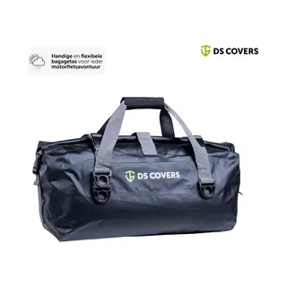Bagagetas Van Ds Covers - 60L - Zwart - Waterdicht - Elastieke Binders - Geschikt Voor Iedere Motor
