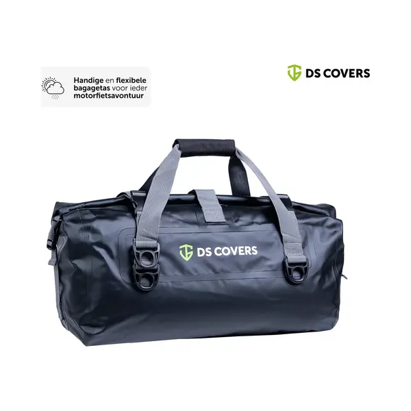Bagagetas Van Ds Covers - 60L - Zwart - Waterdicht - Elastieke Binders - Geschikt Voor Iedere Motor thumbnail