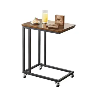 O'DaddyÂ® Beistelltisch - Praktischer Beistelltisch Mit Abnehmbaren Rädern - Rustikales Braun - 50 X 35 X 55 Cm