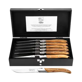 Laguiole Style De Vie Steakmessen Luxury Line - 6-delig - Olijfhout