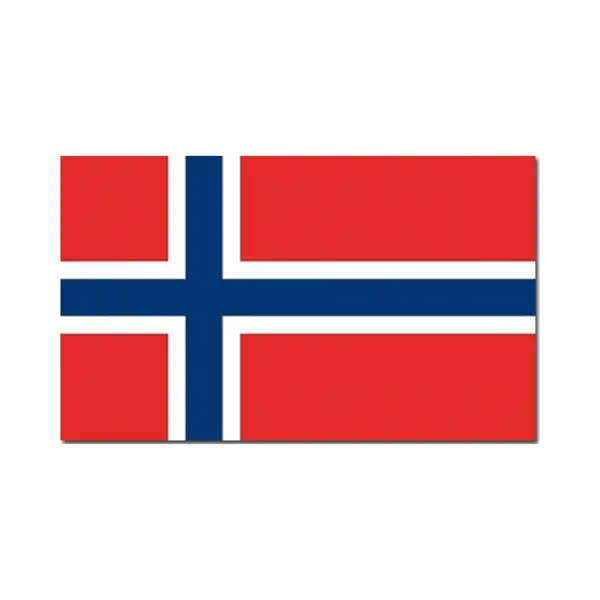 Vlag Van Noorwegen - 90 X 150 Cm - Feestartikelen - Landen Thema - Supporters - Versiering thumbnail