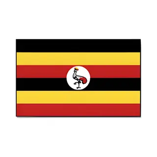 Vlag Oeganda - 90 X 150 Cm - Oegandese Vlag - Uganda - Polyester - Supporters