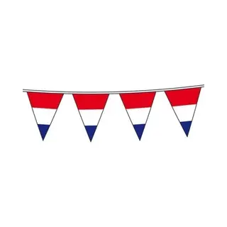 Vlaggenlijn Rood Wit Blauw - Hollandse Vlaggetjes Van 10 Meter - Weerbestendig
