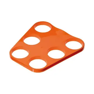 Bierglazen Dienblad - 6 Glazen - Oranje - Bekerhouder - Ek/ Wk Supporter - Kunststof